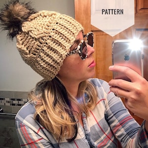 Modèle de chapeau au crochet, modèle de bonnet, modèle de bonnet au crochet, modèle de chapeau pour femmes, téléchargement instantané, modèle de chapeau ajusté au crochet