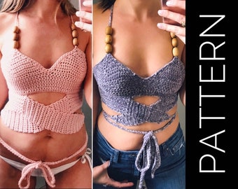 Crochet bralette PATTERN , crochet top pattern Bralette Top Pattern Crochet Crop Top Crochet Lace Top Crochet Bikini Top Crochet Bra