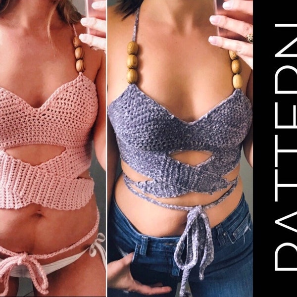 Crochet bralette PATTERN , crochet top pattern Bralette Top Pattern Crochet Crop Top Crochet Lace Top Crochet Bikini Top Crochet Bra