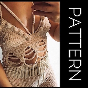 Crochet bralette PATTERN , crochet top pattern Bralette Top Pattern Crochet Crop Top Crochet Lace Top Crochet Bikini Top Crochet Bra