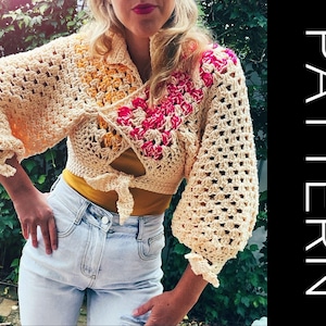Crochet Sweater PATTERN, Sweater, Pullover Sweater Crochet PDF Pattern, Oversized Sweater, Cold Shoulder Sweater, Off the shoulder sweater