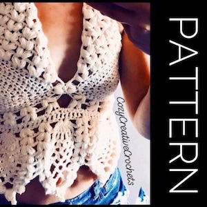 Crochet bralette pattern, crochet top pattern Bralette Top Pattern Crochet Crop Top Crochet Lace Top Crochet Bikini Top Crochet Bra
