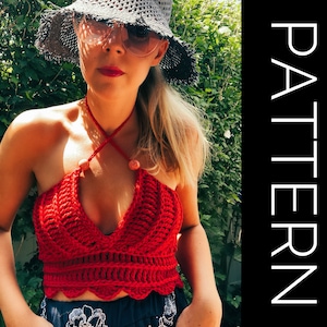 Crochet Crossover Bralette Top Pattern (PDF Download)