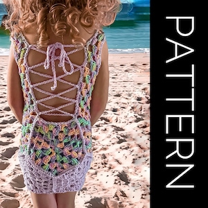 Crochet Cover Up for Toddlers, Crochet Pattern, Toddler Crochet Pattern, Dress PATTERN, Crochet dress, DIY, Crochet cover up, Beach cover
