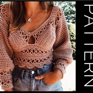 Crochet Sweater PATTERN, Sweater, Pullover Sweater Crochet PDF Pattern, Oversized Sweater, Cold Shoulder Sweater, Off the shoulder sweater