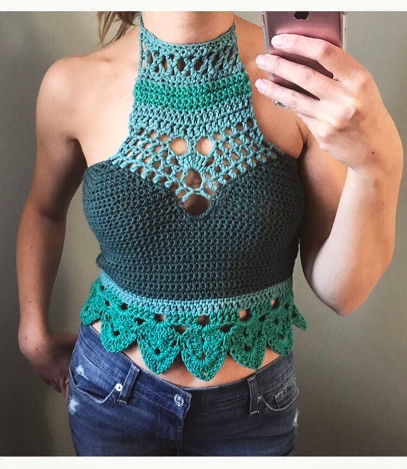 Crochet bralette PATTERN , crochet top pattern Bralette Top Pattern Crochet Crop Top Crochet Lace Top Crochet Bikini Top Crochet Bra image 5