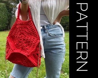 Crochet Bag PATTERN, Crossbody Bag, Bum bag, Clutch Bag, Granny Square Bag, Festival bag