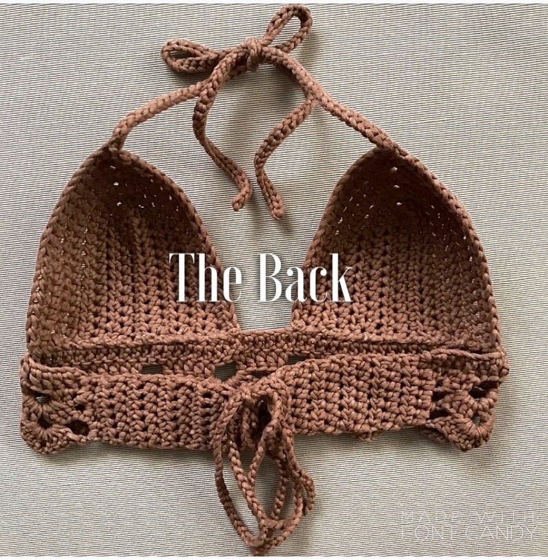 Häkeln Sie Bralette Muster, Häkeltop Muster Bralette Top Muster Häkeln Crop Top Häkelspitzen Top Häkeln Bikini Top Häkeln BH Bild 3