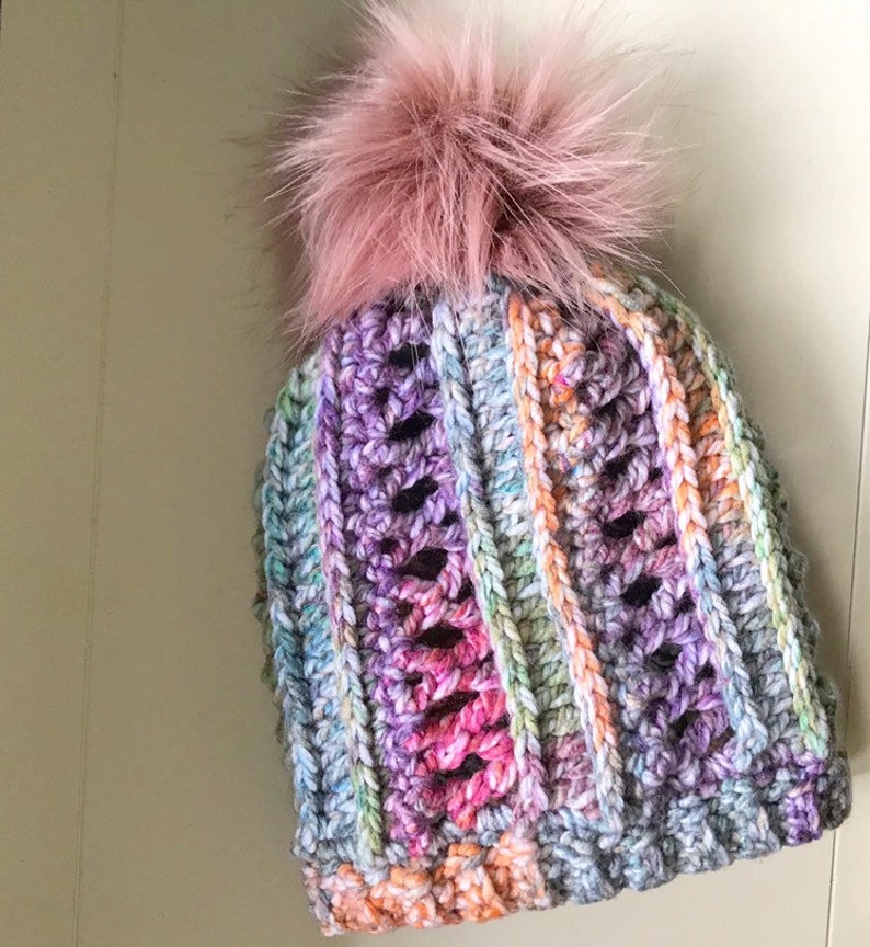 Crochet Hat Pattern, Beanie pattern, Crochet beanie pattern, women's hat pattern, instant download, crochet fitted hat pattern image 4