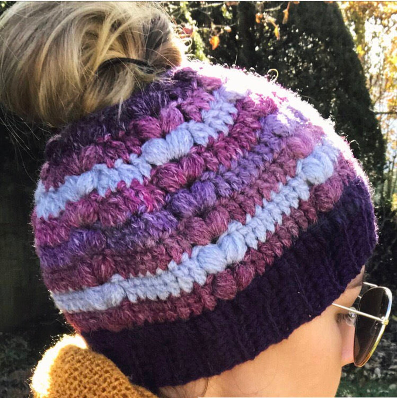 Ponytail Beanie PATTERN Crochet Ponytail Beanie Ponytail Etsy
