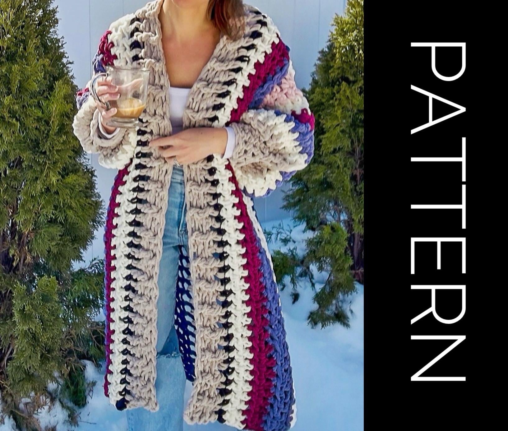 Chunky Crochet Duster Cardigan