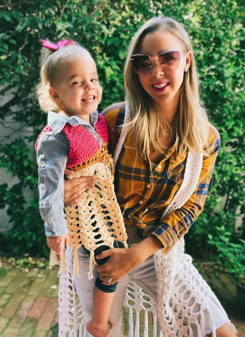 Toddler Crochet Boho Vest Pattern: Sizes 12M-5T (PDF Pattern) image 7