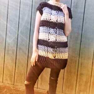 Crochet Sweater, Sweater, Sweater Tee, Crochet Pattern, Oversized Sweater, Crochet Cables, Cold Shoulder Sweater, Off the shoulder sweater image 5