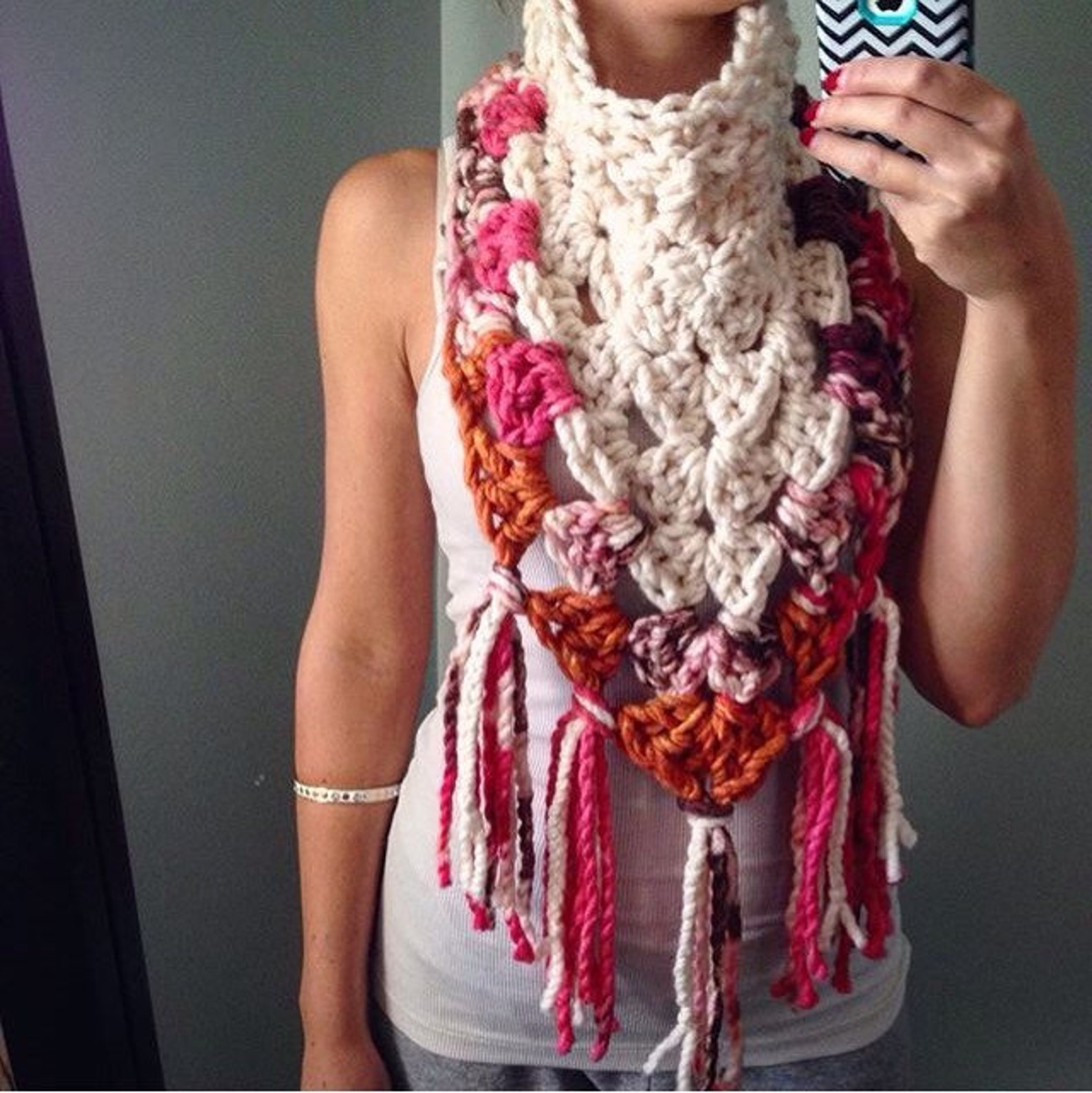 Crochet Pattern for Triangle Scarf Triangle Wrap Triangle Etsy Australia