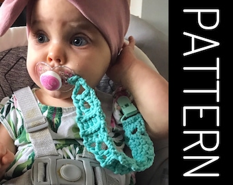 Boho Lace Crochet Pacifier Clip Pattern (PDF Download)