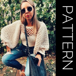 Crochet Sweater Pattern: Women&#39;s Oversized Pullover (PDF Pattern)