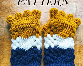 Patroon gehaakte vingerloze handschoenen: gedraaide polswarmers (pdf-patroon)