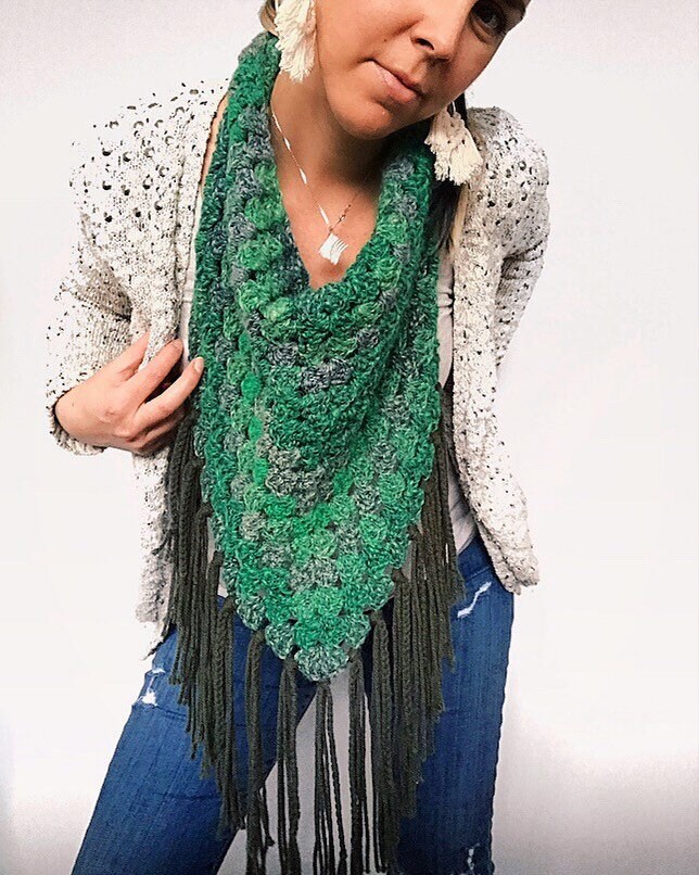 Crochet Pattern for Triangle scarf Triangle wrap Triangle Etsy
