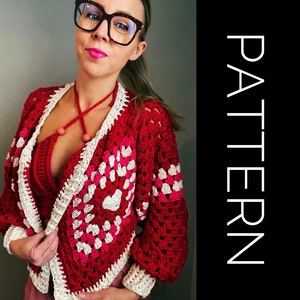 Crochet Sweater PATTERN, Sweater, Cardigan, Sweater Crochet PDF Pattern, Oversized Sweater, Chunky Sweater,  Crochet Cardigan