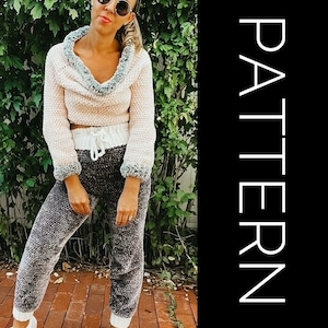 Crochet Joggers PATTERN , Joggers, Crochet pants, Cozy Crochet, Pants, Crochet pattern, Capris