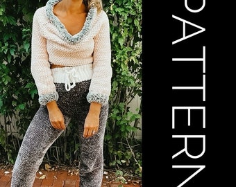 Crochet Joggers PATTERN , Joggers, Crochet pants, Cozy Crochet, Pants, Crochet pattern, Capris