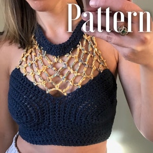 Crochet Bralette Pattern: The Aquarius Lace Top (PDF Pattern)