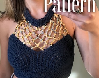 Crochet Bralette Pattern: The Aquarius Lace Top (PDF Pattern)