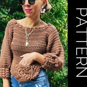 Crochet Fanny Pack Sweater Pattern: Pullover Top (PDF Pattern)
