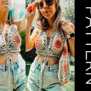 Crochet bralette pattern, crochet top pattern Bralette Top Pattern Crochet Crop Top Crochet Lace Top Crochet Bikini Top Crochet Bra