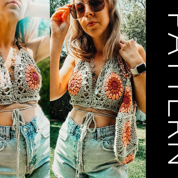 Crochet bralette pattern, crochet top pattern Bralette Top Pattern Crochet Crop Top Crochet Lace Top Crochet Bikini Top Crochet Bra