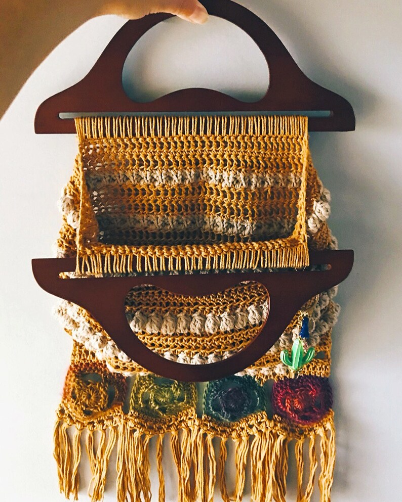 Crochet Bag PATTERN, Tote, Beach bag, Messenger Bag, Boho Fringe Bag, Summer Pattern image 5