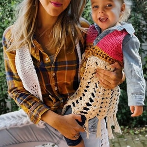 Toddler Crochet Boho Vest Pattern: Sizes 12M-5T (PDF Pattern) image 6