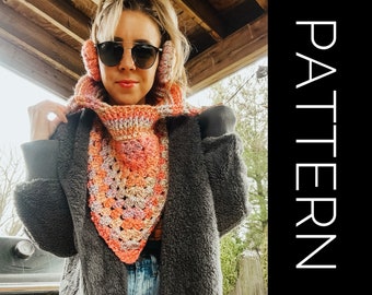 Crochet High Neck Cowl Pattern: Bulky Yarn, Teen-Adult (PDF Pattern)