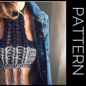 Crochet bralette PATTERN , crochet top pattern Bralette Top Pattern Crochet Crop Top Crochet Lace Top Crochet Bikini Top Crochet Bra