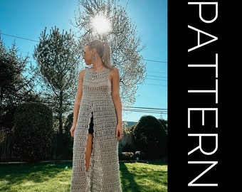 Winsome Crochet Cover Up Dress PATTERN: S-5XL (PDF Download)