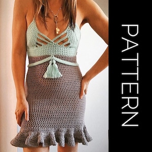 Crochet Dress PATTERN , crochet top pattern Cover up Top Pattern Crochet Dress Crochet Lace Top Crochet Sexy Dress Crochet Beach