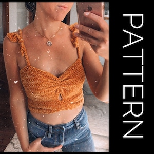 Crochet bralette PATTERN , crochet top pattern Bralette Top Pattern Crochet Crop Top Crochet Lace Top Crochet Bikini Top Crochet Bra