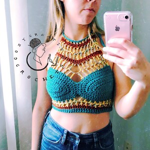 Crochet bralette PATTERN , crochet top pattern Bralette Top Pattern Crochet Crop Top Crochet Lace Top Crochet Bikini Top Crochet Bra image 3