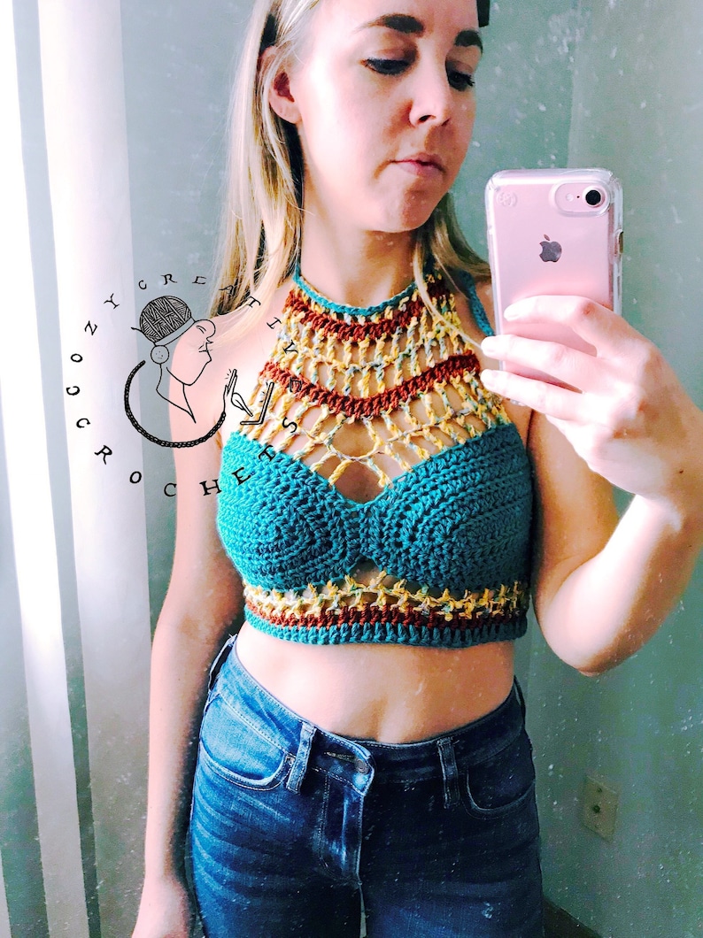 Crochet bralette PATTERN , crochet top pattern Bralette Top Pattern Crochet Crop Top Crochet Lace Top Crochet Bikini Top Crochet Bra image 3