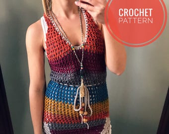 Crochet Dress PATTERN , crochet top pattern Cover up Top Pattern Crochet Dress Crochet Lace Top Crochet Bikini Top Crochet Bra