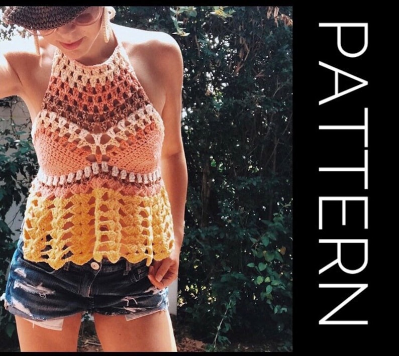 Crochet bralette PATTERN , crochet top pattern Bralette Top Pattern Crochet Crop Top Crochet Lace Top Crochet Bikini Top Crochet Bra image 1