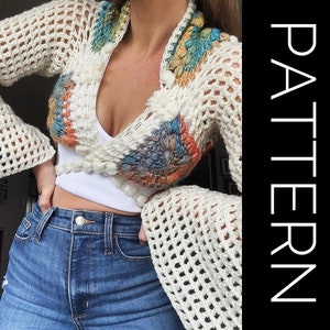 Crochet Cardigan, Crochet Bolero, Crochet Shrug, Crochet Pattern