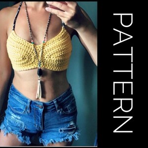 Crochet bralette PATTERN , crochet top pattern Bralette Top Pattern Crochet Crop Top Crochet Lace Top Crochet Bikini Top Crochet Bra