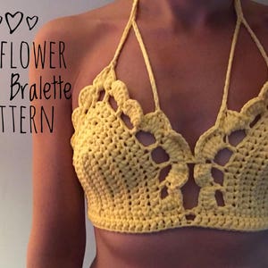 Crochet bralette PATTERN , crochet top pattern Bralette Top Pattern Crochet Crop Top Crochet Lace Top Crochet Bikini Top Crochet Bra