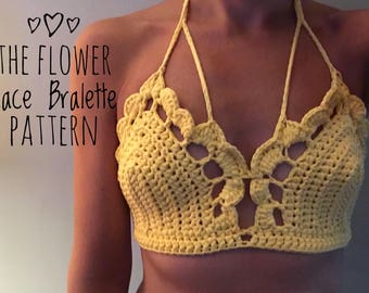 Crochet bralette PATTERN , crochet top pattern Bralette Top Pattern Crochet Crop Top Crochet Lace Top Crochet Bikini Top Crochet Bra