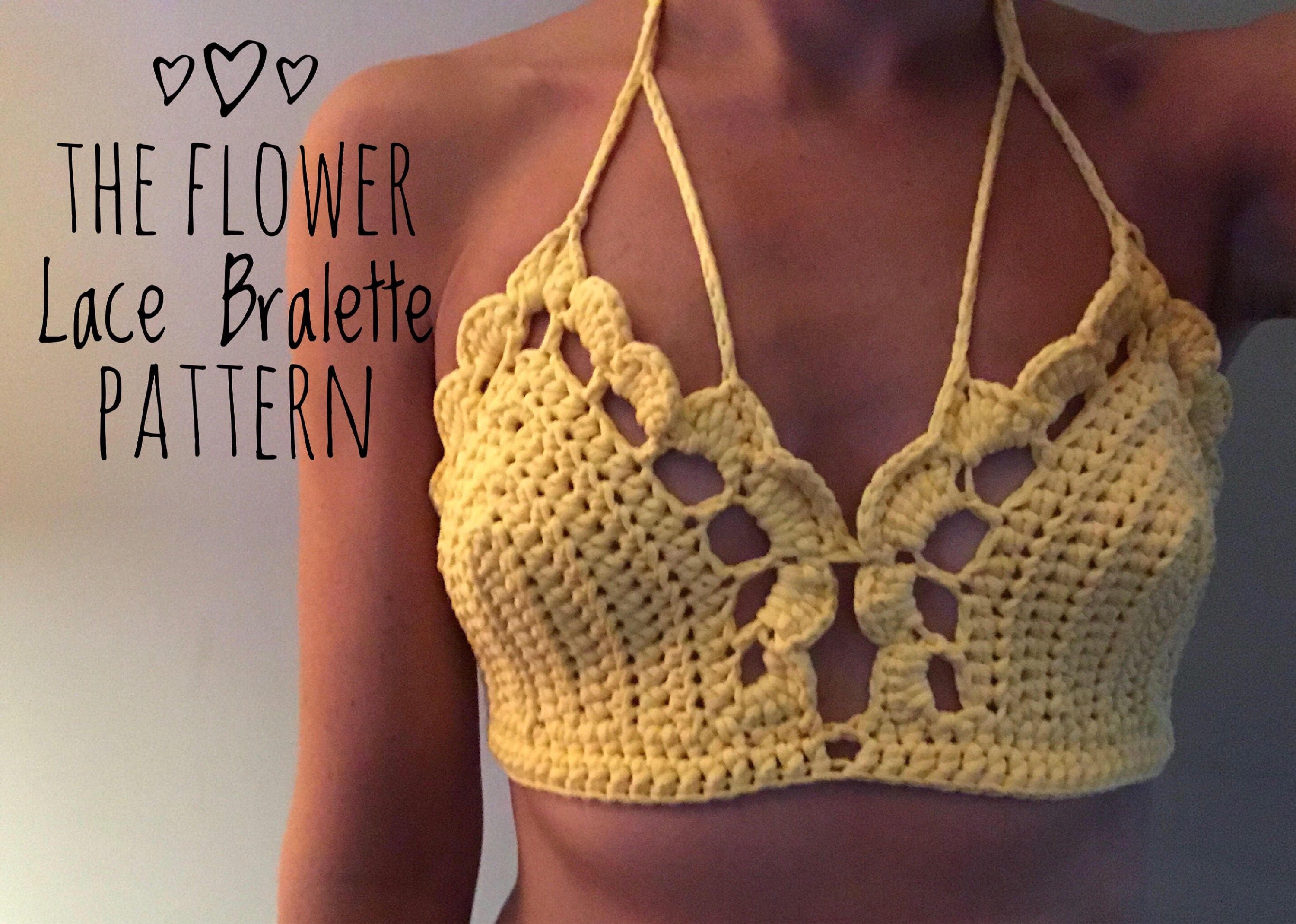 Häkeln BH Muster, Häkeltop Muster Bralette Top Muster Crochet Crop