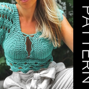Crochet bralette PATTERN , crochet top pattern Bralette Top Pattern Crochet Crop Top Crochet Lace Top Crochet Bikini Top Crochet Bra
