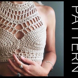 Crochet bralette PATTERN , crochet top pattern Bralette Top Pattern Crochet Crop Top Crochet Lace Top Crochet Bikini Top Crochet Bra image 1