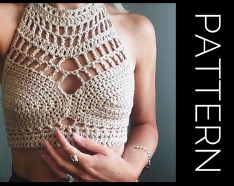 Crochet bralette PATTERN , crochet top pattern Bralette Top Pattern Crochet Crop Top Crochet Lace Top Crochet Bikini Top Crochet Bra