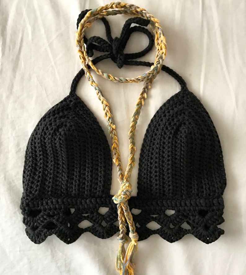 Häkeln Sie Bralette Muster, Häkeltop Muster Bralette Top Muster Häkeln Crop Top Häkelspitzen Top Häkeln Bikini Top Häkeln BH Bild 4